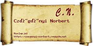 Czégényi Norbert névjegykártya