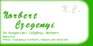 norbert czegenyi business card