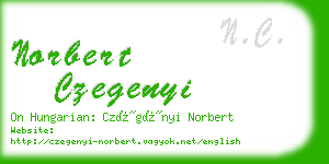 norbert czegenyi business card